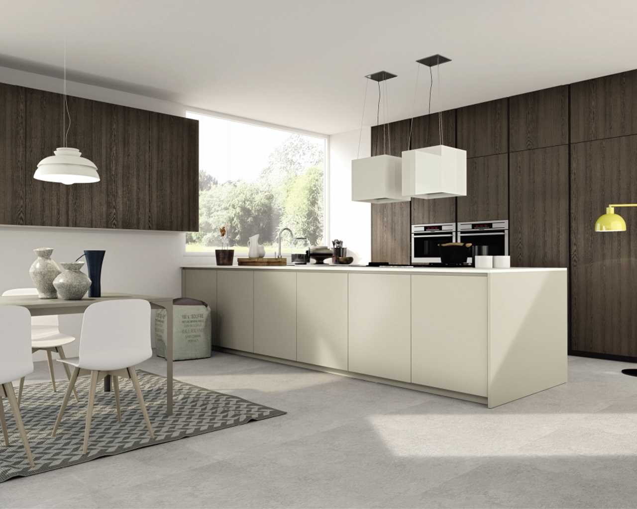 Award winning NOLI modern kitchen design, natural light, tile flooring Award winning NOLI modern kitchen design, natural light, tile flooring
