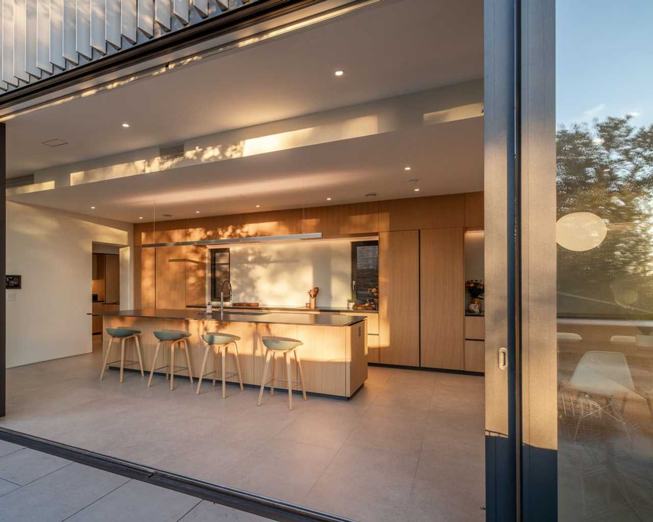 Panoramic view of luxury hillside kitchen Panoramic view of luxury hillside kitchen